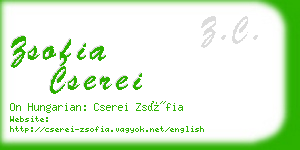 zsofia cserei business card